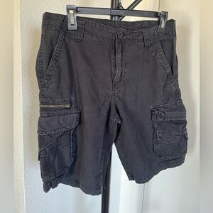 Rip stop Men's Black Cargo Shorts